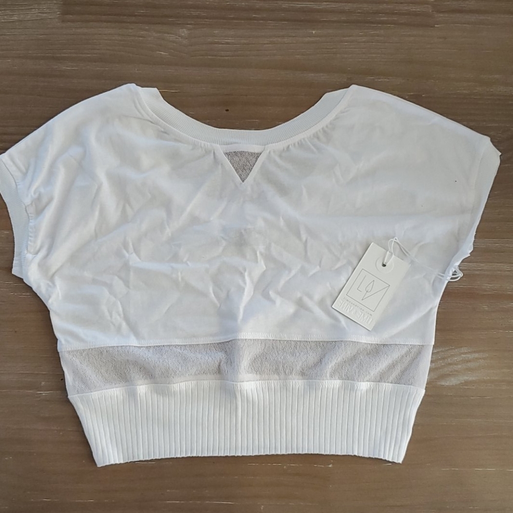 LIME & VINE ATHLEISURE OVERSIZED CROP TOP